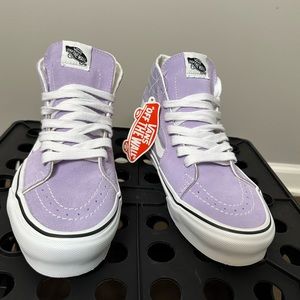 NWT PURPLE HEATHER SUEDE HIGHTOP VANS